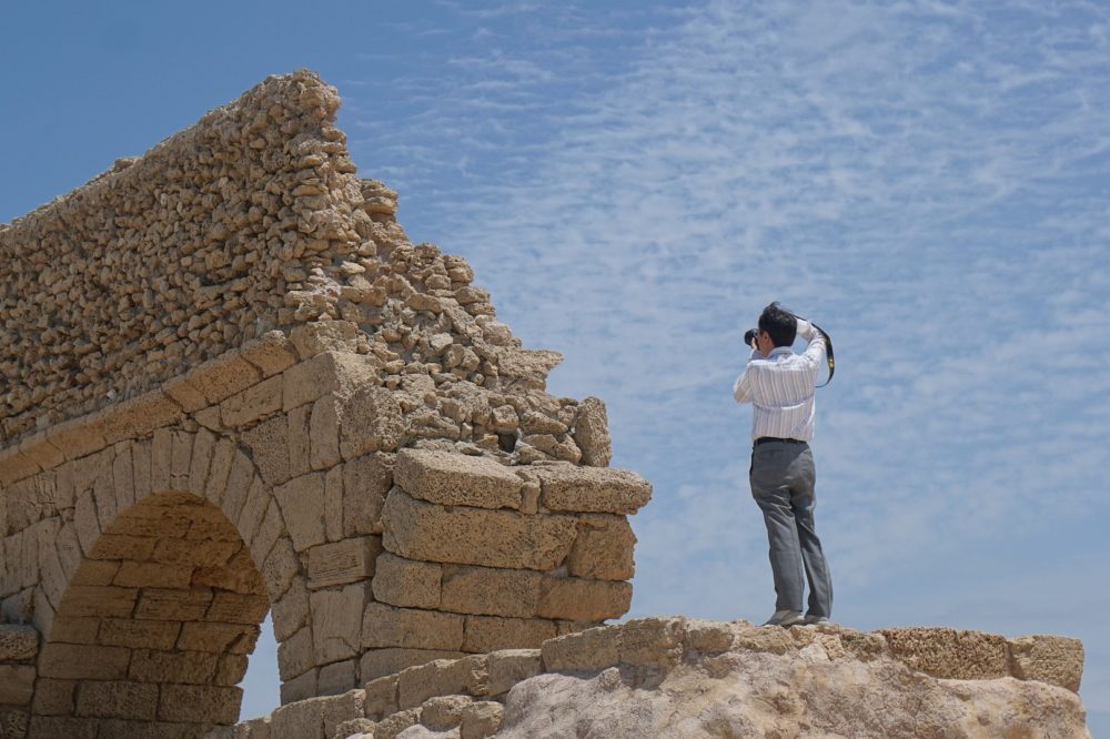 Caesarea, a popular touring site in Israel