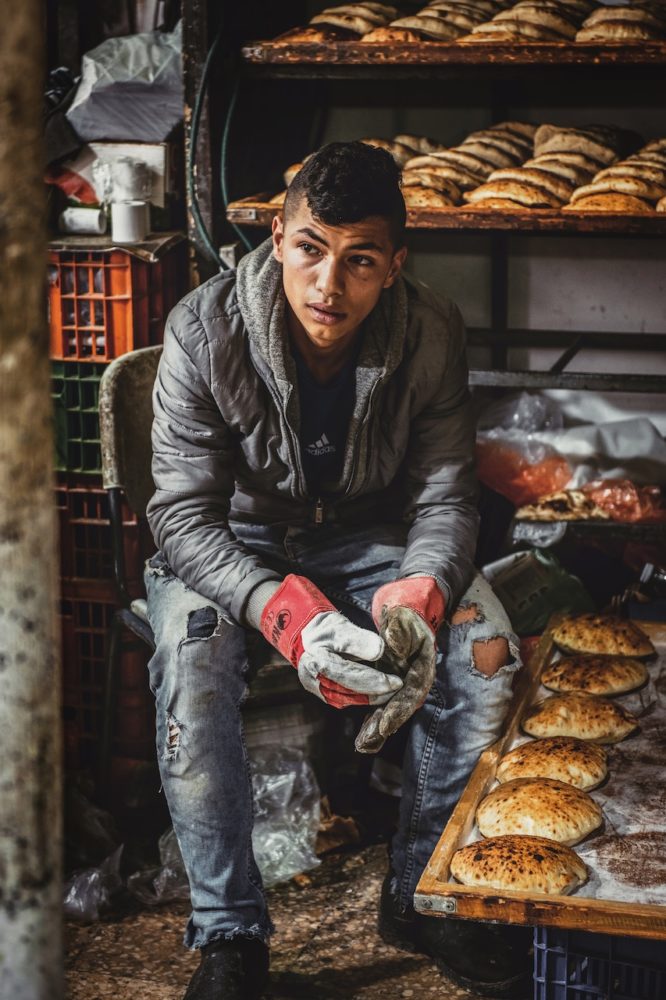 Young Arab baker